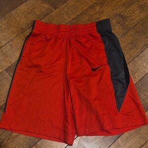 Nike Boys Athletic Shorts in Red and Black